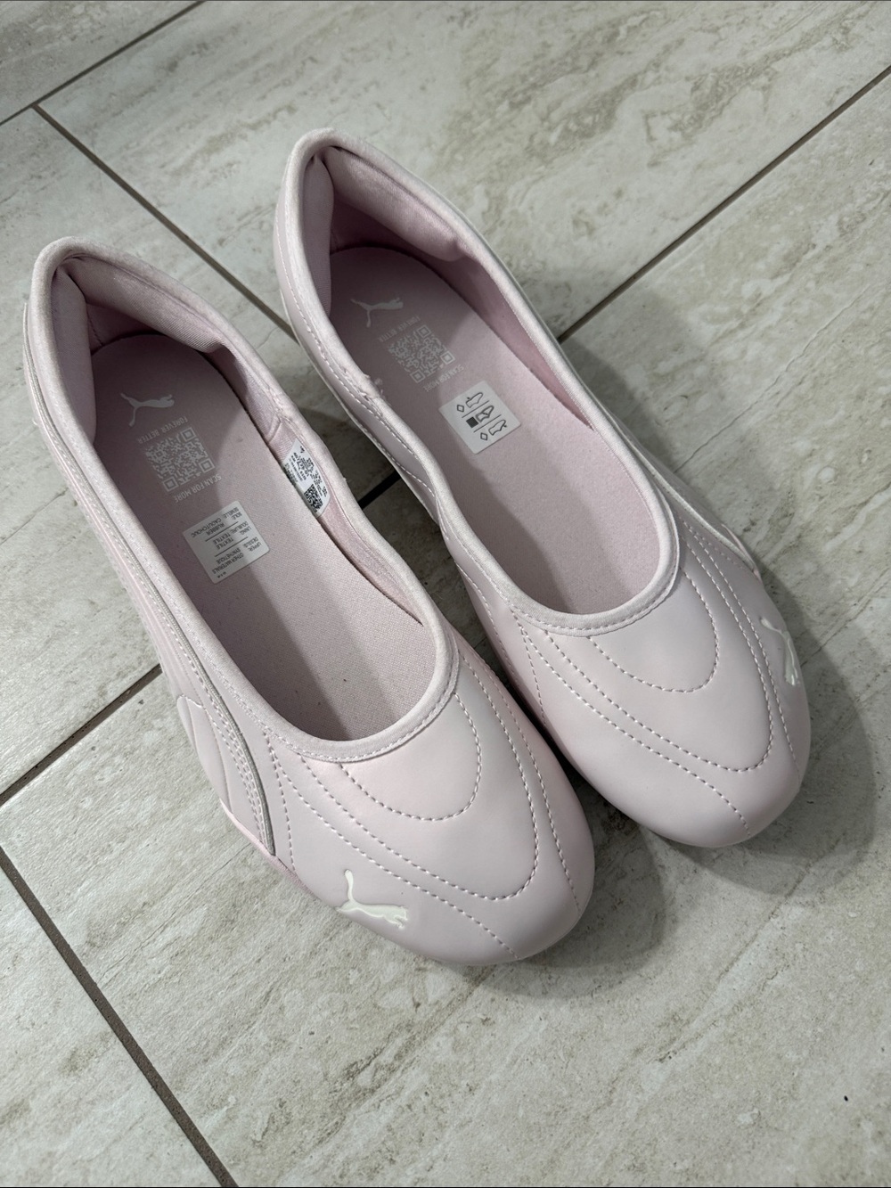 Puma Women’s Pale Pink Slip-On Ballet Flats